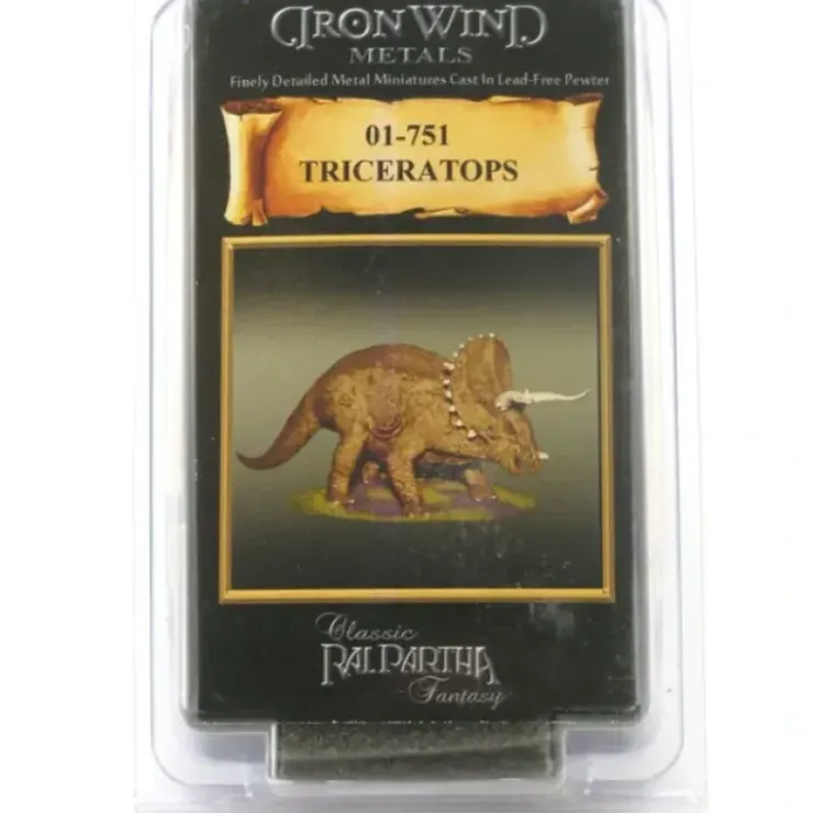 Tabletop Miniatures>Triceratops #01-751 Classic Ral Partha Fantasy RPG Metal Figure - Your Source for Gaming Essentials