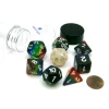 Dice>Tube of 7 Polyhedral RPG Sirius Dice with Bonus D20 - Rainbow Translucent Resin - Your Source for Gaming Essentials