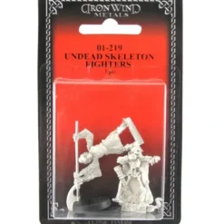 Tabletop Miniatures>Undead Skeleton Fighters (2) #01-219 Classic Ral Partha Fantasy RPG Metal Figure - Your Source for Gaming Essentials