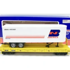 USA Trains 17018 G Burlington Northern Piggyback Flatcar with Trailer - Your Source for Gaming Essentials* Trains