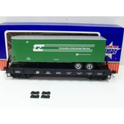 USA Trains 17021 G Burlington Northern Piggyback Flatcar with Trailer - Your Source for Gaming Essentials* Trains