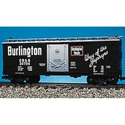 USA Trains R19043B G Scale Burlington Simulated Steel Box Car #30707 NIB - Your Source for Gaming Essentials* Trains