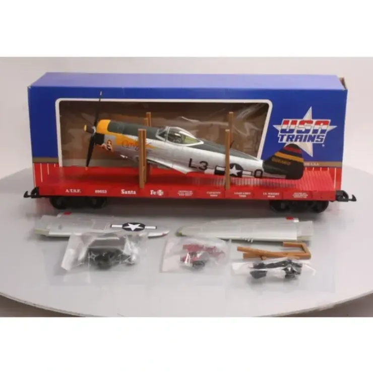 USA Trains R172104 G Santa Fe Flatcar with Automobile Load Corvettes #89653 - Your Source for Gaming Essentials* Trains