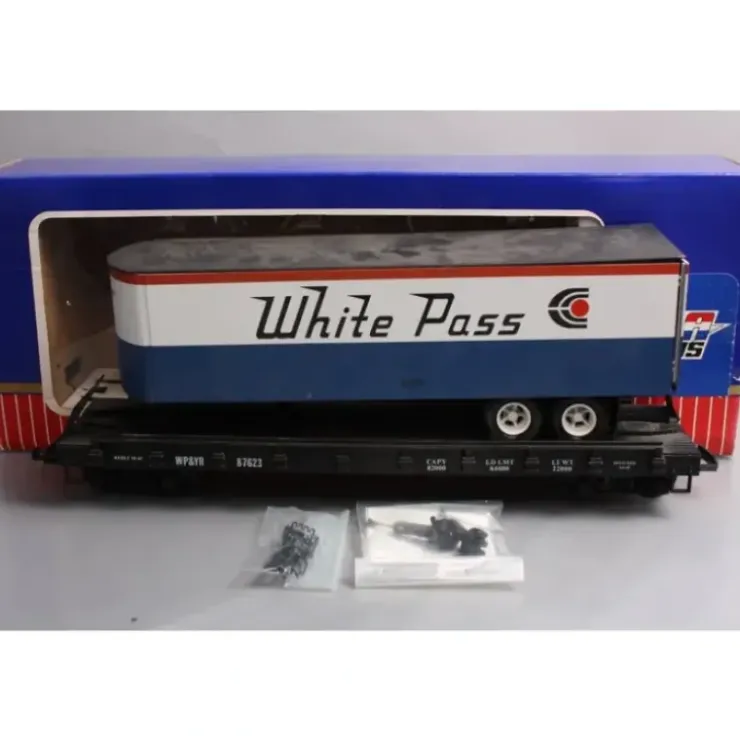 USA Trains R17020 G White Pass and Yukon Piggy Back Flat Car - Your Source for Gaming Essentials* Trains