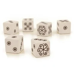 Dice>Vaesen Nordic Horror RPG Dice Set - 6 White Dice - Your Source for Gaming Essentials