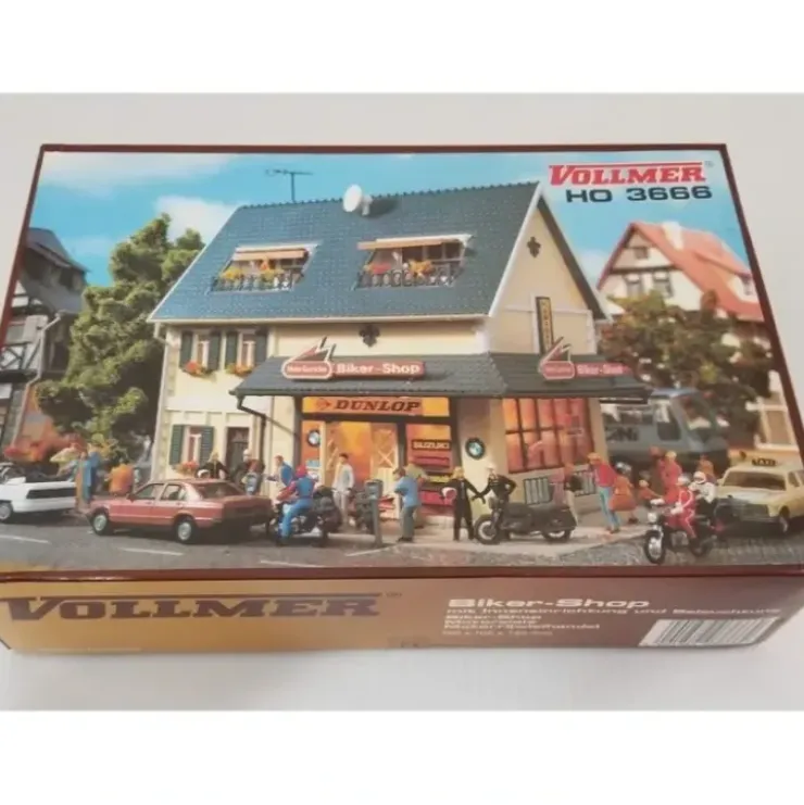 Vollmer 3666 Biker's Shop Building Kit - Your Source for Gaming Essentials* Trains