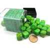 Dice>Vortex 12mm D6 Chessex Dice Block (36 Dice) - Slime with Yellow Pips - Your Source for Gaming Essentials