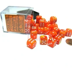 Dice>Vortex 12mm D6 Chessex Dice Block (36 Dice) - Solar with White Pips - Your Source for Gaming Essentials