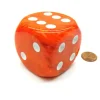 Dice>Vortex 50mm Huge Large D6 Chessex Dice, 1 Piece - Solar with White Pips - Your Source for Gaming Essentials