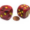 Dice>Vortex 30mm Large D6 Chessex Dice, 2 Pieces - Red with Yellow Pips - Your Source for Gaming Essentials