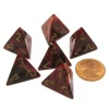 Dice>Vortex 18mm 4 Sided D4 Chessex Dice, 6 Pieces - Burgundy with Gold - Your Source for Gaming Essentials