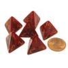 Dice>Vortex 18mm 4 Sided D4 Chessex Dice, 6 Pieces - Red with Yellow - Your Source for Gaming Essentials
