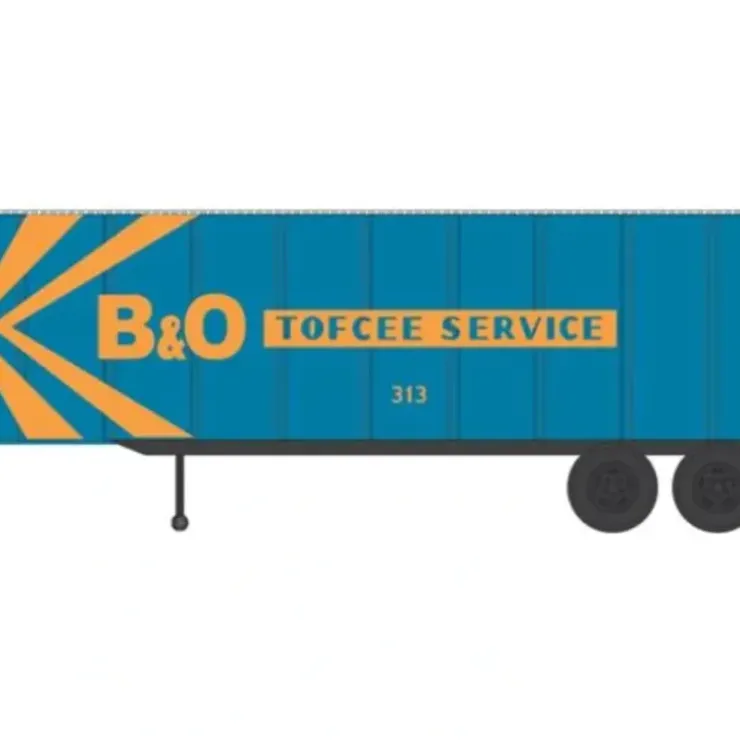 Walthers 949-2357 HO Assembled Baltimore & Ohio 32' Trailer (Set of 2) - Your Source for Gaming Essentials* Trains
