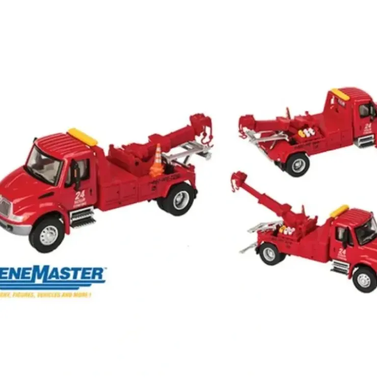 Walthers 949-11531 HO Assembled Red International 4300 Tow Truck - Your Source for Gaming Essentials* Trains