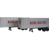 Walthers 949-2358 HO Chicago, Burlington & Qunicy 32'' Trailer 2-Pack - Assemble - Your Source for Gaming Essentials* Trains