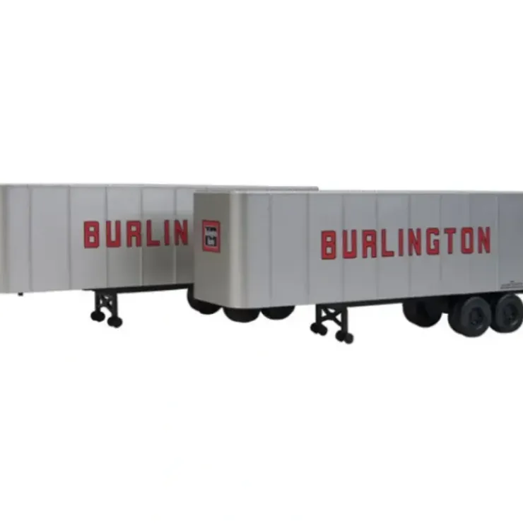 Walthers 949-2358 HO Chicago, Burlington & Qunicy 32'' Trailer 2-Pack - Assemble - Your Source for Gaming Essentials* Trains