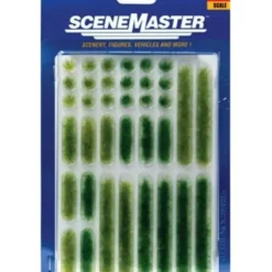 Walthers 949-1103 HO 1/4" 0.6cm Tall Summer Grass Tufts and Strips (Set of 18) - Your Source for Gaming Essentials* Trains