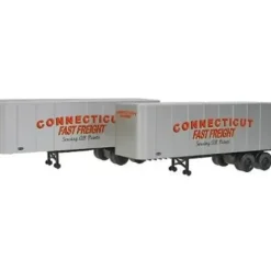 Walthers 949-2354 HO Connecticut Fast Freight 32' Trailer Assembled (Pack of 2) - Your Source for Gaming Essentials* Trains