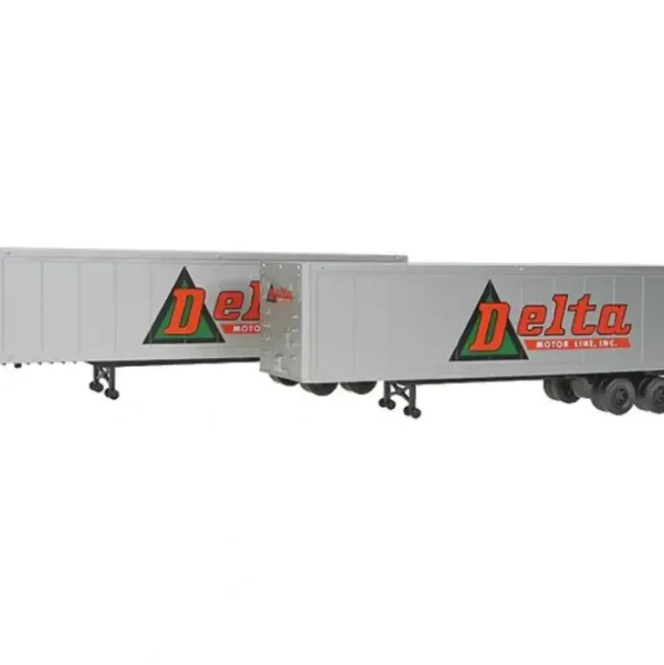 Walthers 949-2302 HO Delta Motor Line Inc. 40' Trailer Assembled (Pack of 2) - Your Source for Gaming Essentials* Trains