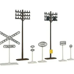 Walthers 931-803 HO Electrical Pole & Highway Signs Set - Your Source for Gaming Essentials* Trains