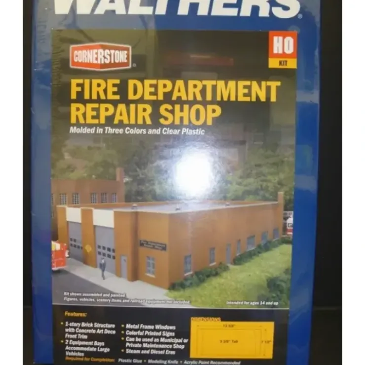 Walthers 933-3767 HO Fire Department Repair Shop Building Kit - Your Source for Gaming Essentials* Trains