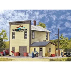 Walthers 933-3605 HO Gold Ribbon Series Wally's Warehouse Building Kit - Your Source for Gaming Essentials* Trains