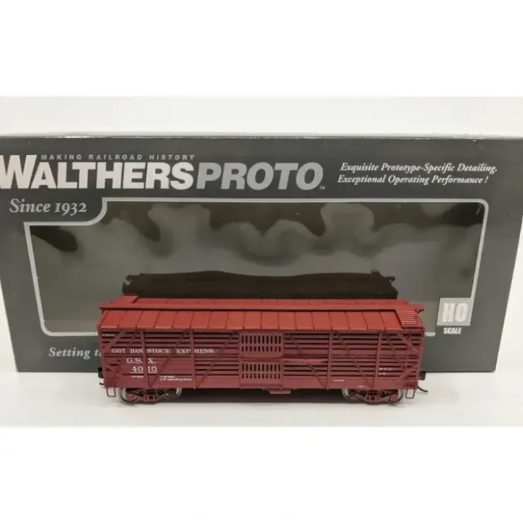 Walthers 920-108803 HO Gotham Stock Express GSX 40' Mather Stock Car RTR #4010 - Your Source for Gaming Essentials* Trains