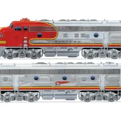 Walthers 920-40698 HO Santa Fe EMD F7A-B Set 48" Dynamic Fan #43C,43B - Your Source for Gaming Essentials* Trains