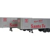 Walthers 949-2356 HO Santa Fe 32' Trailer 2-Pack - Assembled - Your Source for Gaming Essentials* Trains