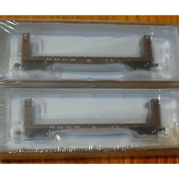 Walthers 932-28223 N CB&Q GSC Flat Car w/ Bulkhead 95240 & 95245 (Pack of 2) - Your Source for Gaming Essentials* Trains