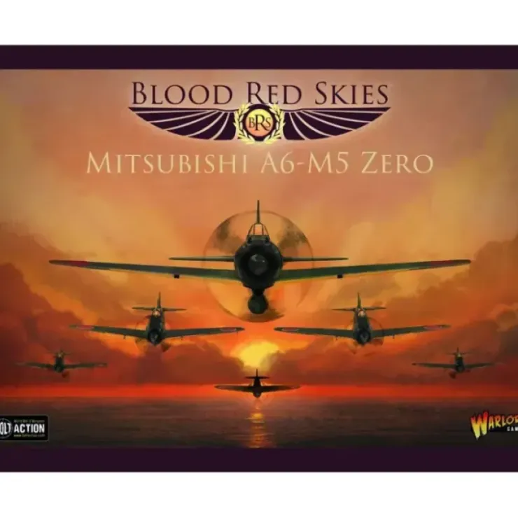 Tabletop Miniatures>Warlord Games Blood Red Skies - Japanese Mitsubishi A6-M5 Zero (6 Planes) - Your Source for Gaming Essentials