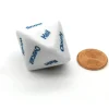 Dice>Weather Dice D14 26mm RPG D&D Setting Die, 1 Piece - White with Blue Words - Your Source for Gaming Essentials