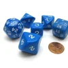 Dice>Who Knew Dice Set, 6 Pack of Unique D3, D5, D7, D16, D24, D30 Dice - Blue - Your Source for Gaming Essentials