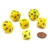Dice>Who Knew Dice Set, 6 Pack of Unique D3, D5, D7, D16, D24, D30 Dice - Yellow - Your Source for Gaming Essentials