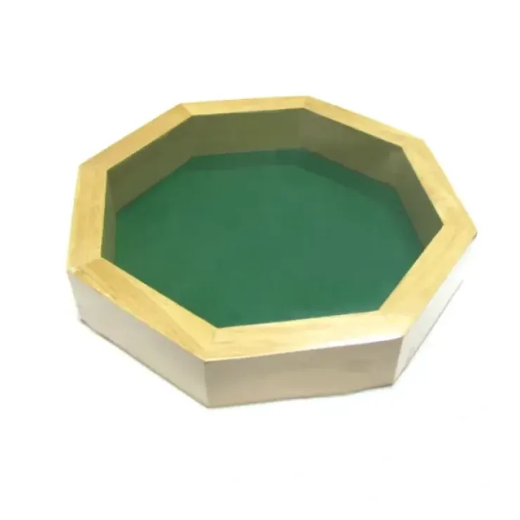 Dice>10" Wood Dice Tray with Green Felt Bottom - Rolling Dice Wooden Tray - Your Source for Gaming Essentials