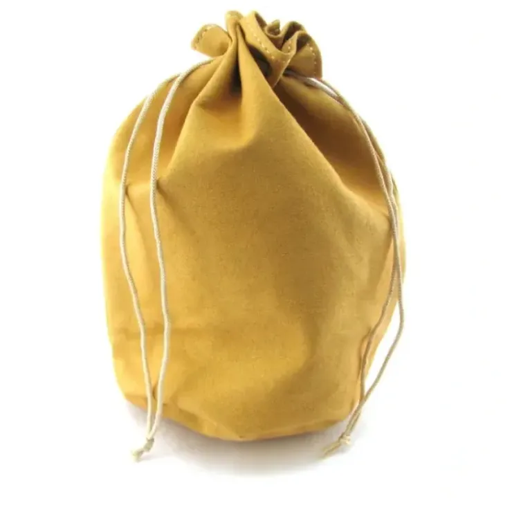 Dice>8"x7"x5" Leather Gaming Dice Bag with String-Top Closure and Flat Bottom - Your Source for Gaming Essentials