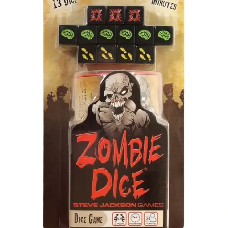 Dice>Zombie Dice Game - Eat Brains, Don't Get Shotgunned - Your Source for Gaming Essentials